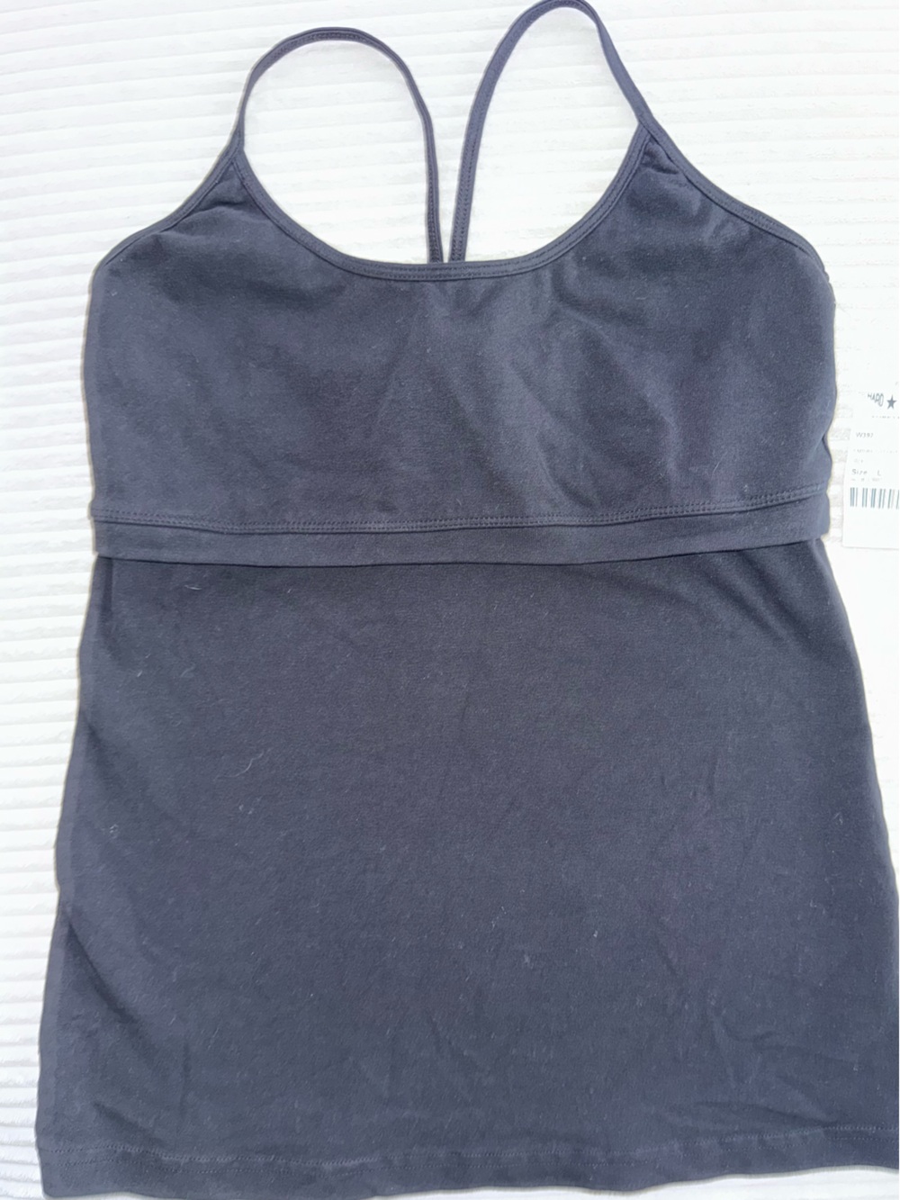 NWT HARDTAIL Black Tank Top with Built-In Shelf Bra